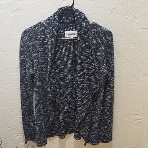 BB Dakota Women's Navy and White Knit Cardigan